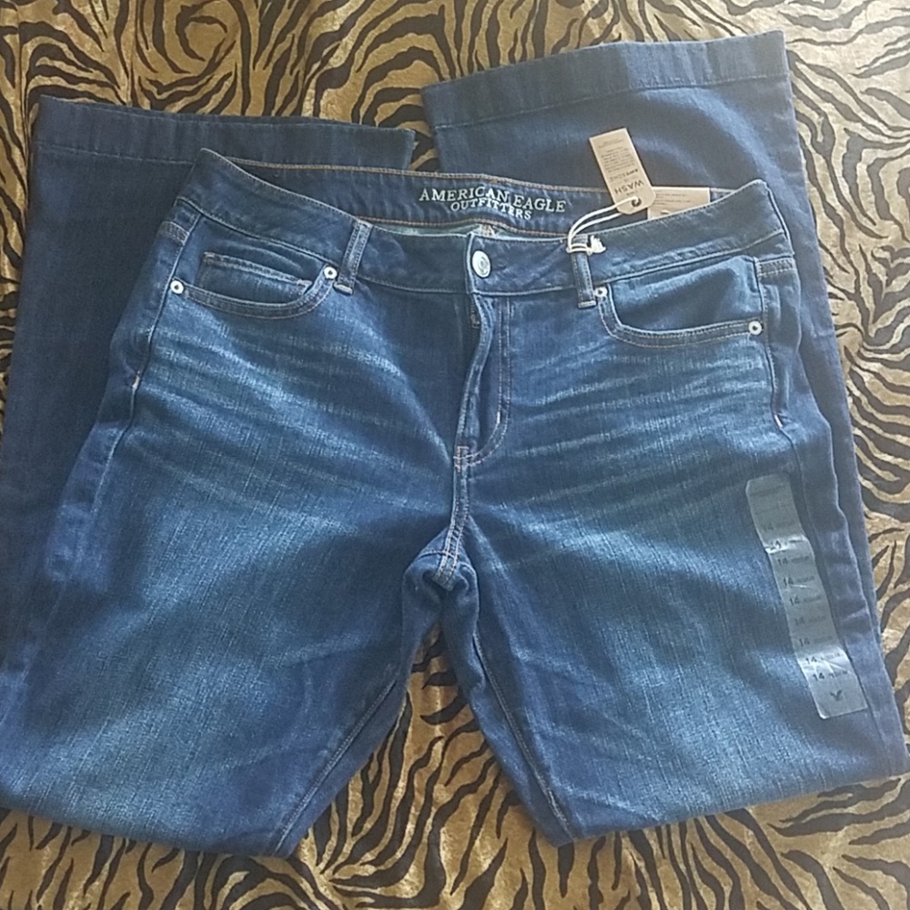 American Eagle skinny flare stretch jeans